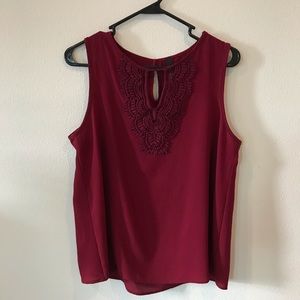 Maroon top